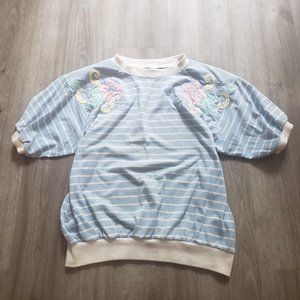 vintage blue pastel baby color sweater